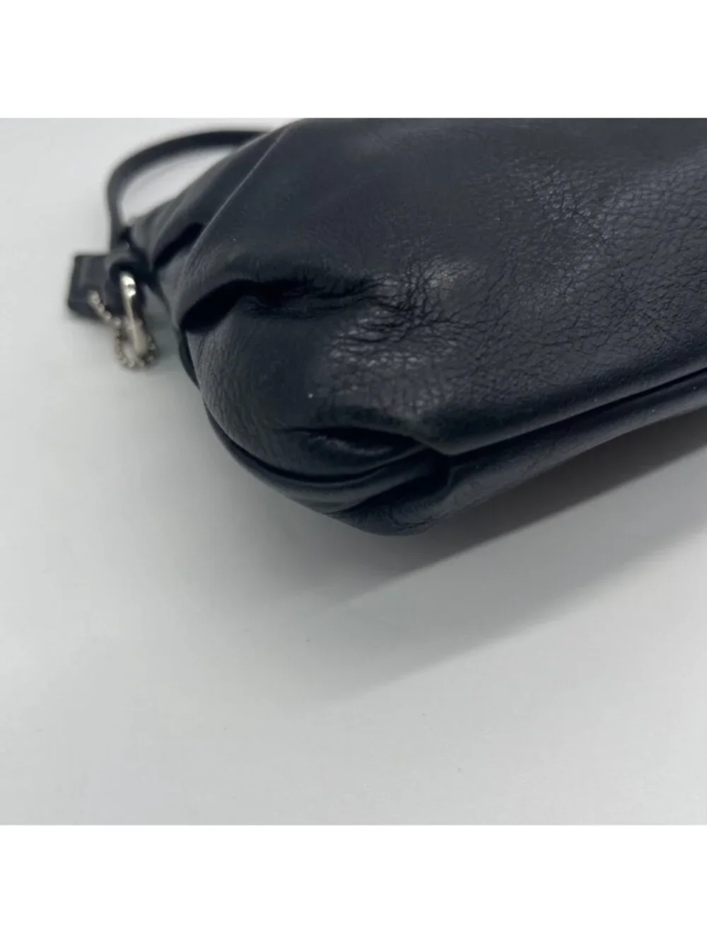 Coach Vintage Black Leather Wristlet
